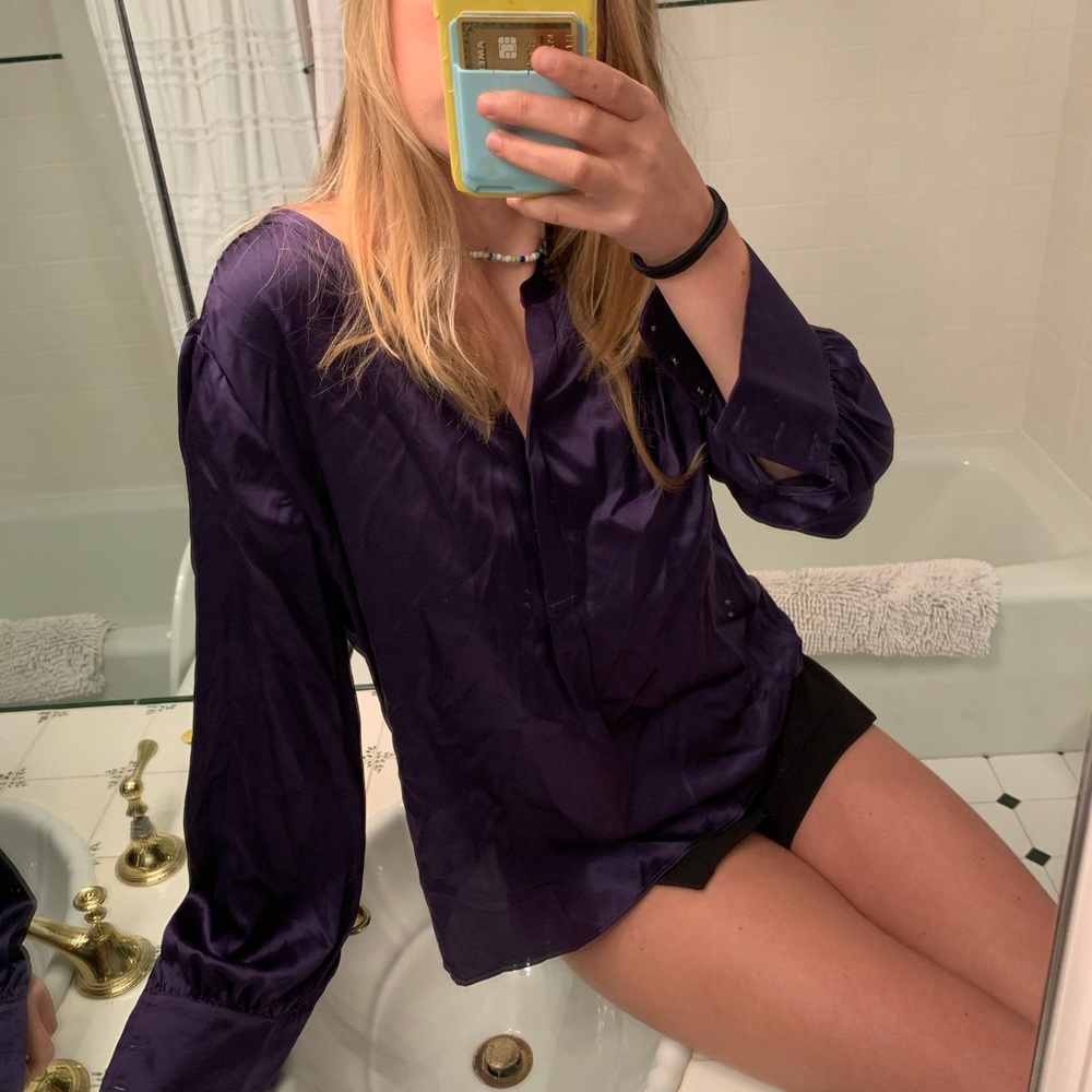 Banana republic Beautiful rich purple silk blouse